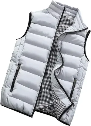 Mens Winter Coats Men Autumn Coat Padded Cotton Vest Warm Hooded Thick Vest Tops Jacket Jackets