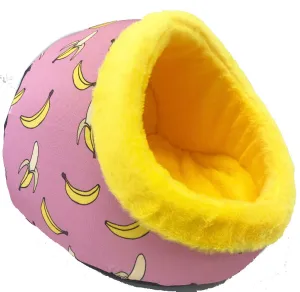 PINK - Banana Plush Hooded Bed