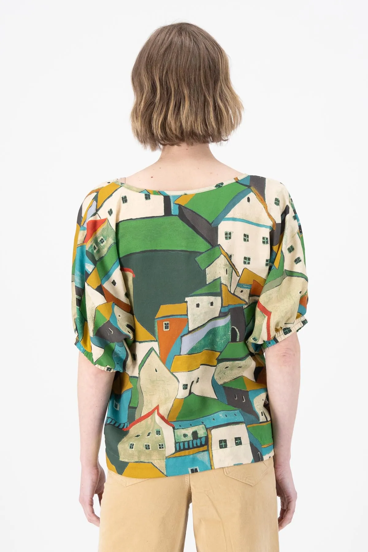 Pueblito Camisa Green in Fine Tencel