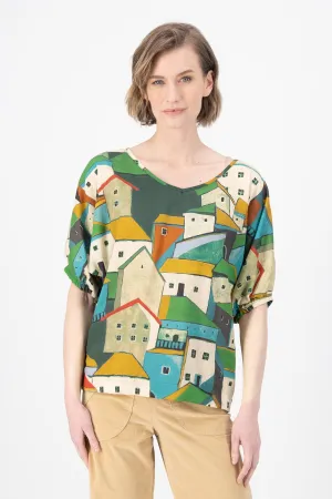 Pueblito Camisa Green in Fine Tencel