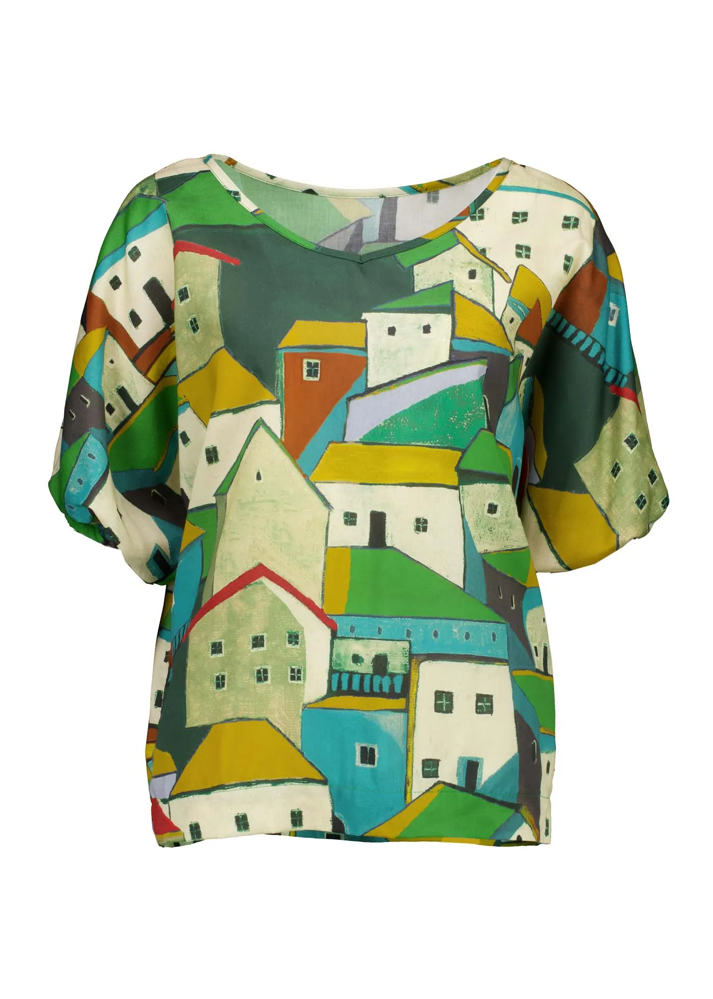 Pueblito Camisa Green in Fine Tencel