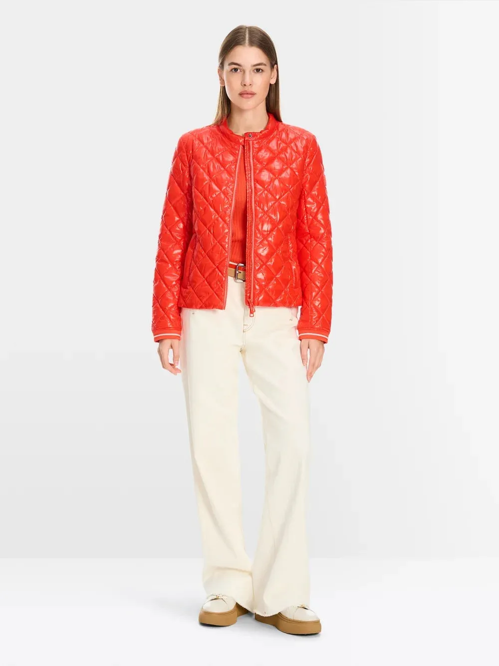 Quilted Jacket - Campari