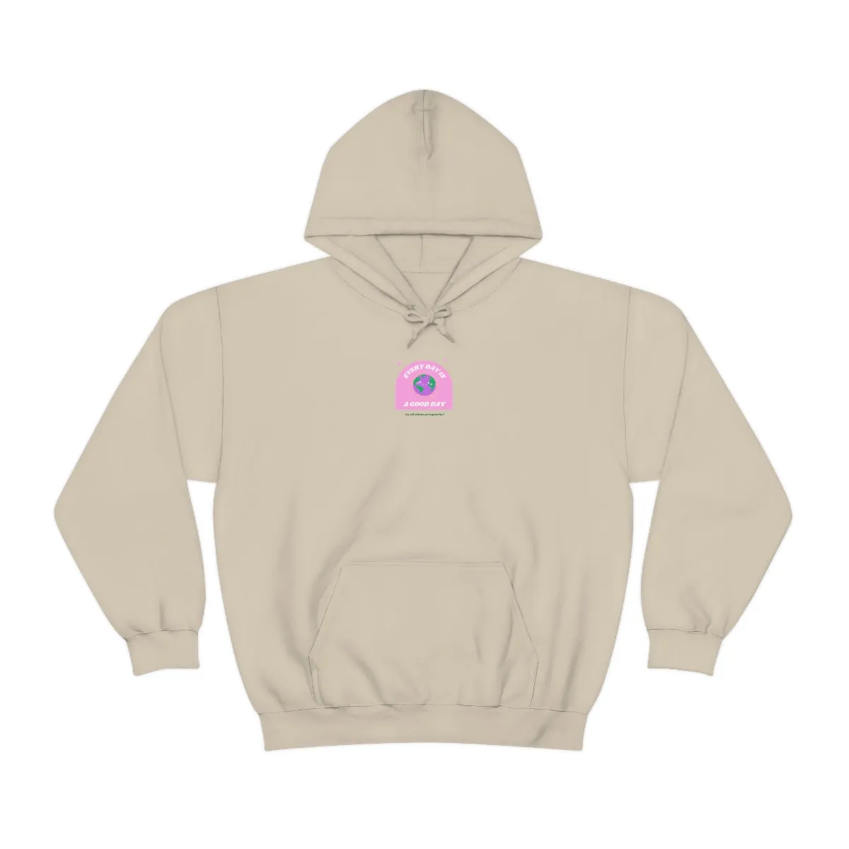 Retro Every Day is a Good Day, Its All About Perspective Earth Pink Purple Back Graphic Hoodie, VSCO Girl Oversized Trendy Tumblr Sw