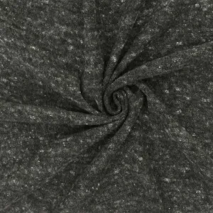 Shadow Black-Gray Slub Stretch Jersey Knit Fabric