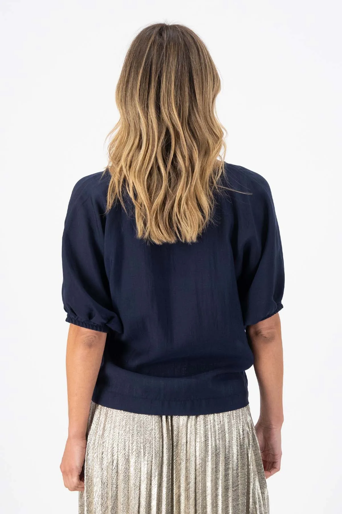 Skyscraper Camisa Navy in Fine Tencel