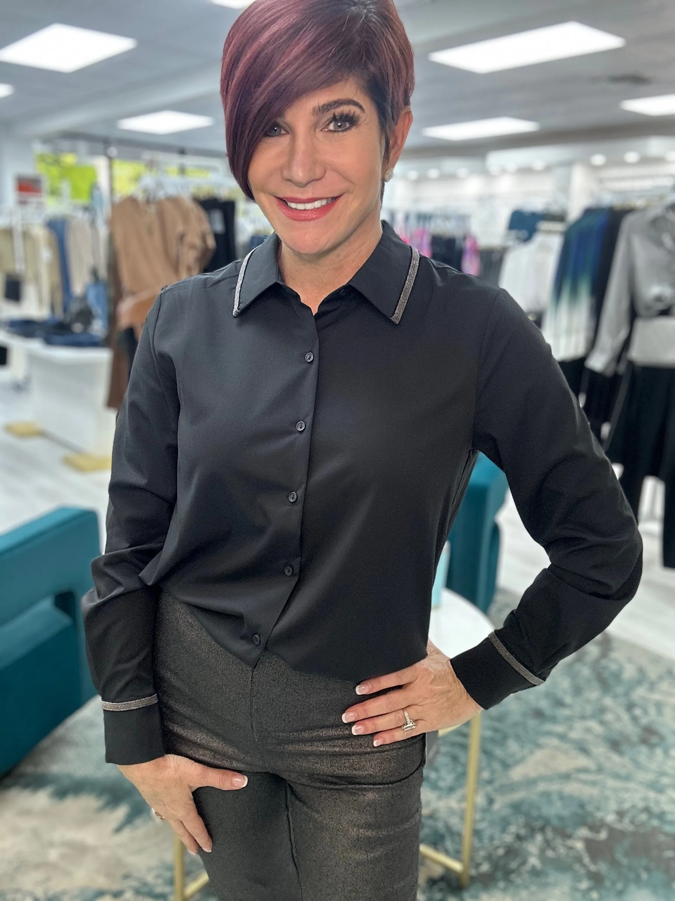 Stasia Micro Beaded Shirt