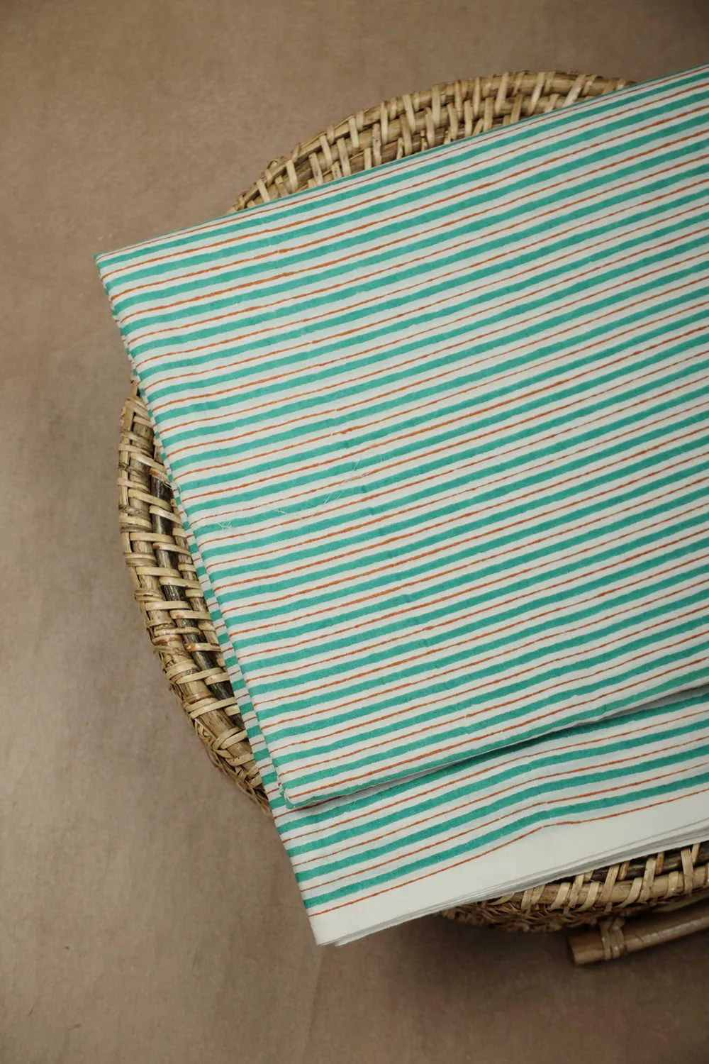 Stripe Pattern Sanganeri Cotton Fabric