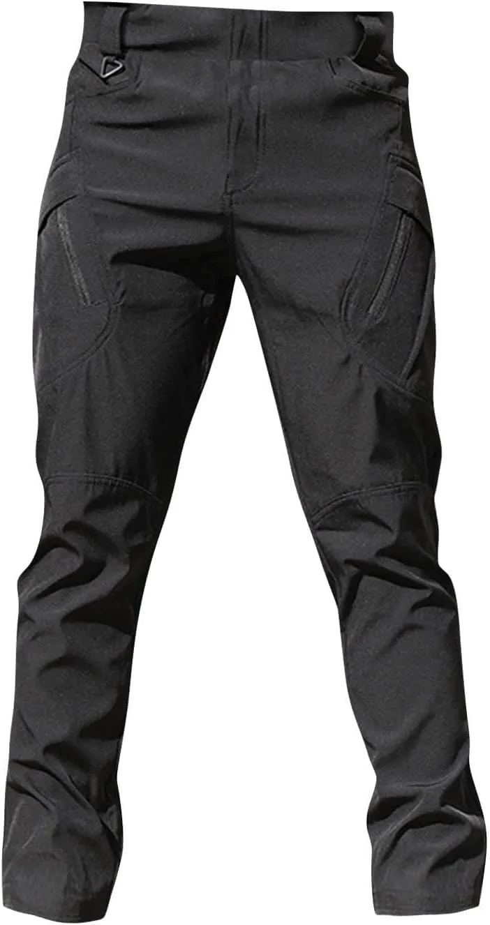 Tactical Pants for Men Water Resistant Cargo Hiking Work Pant Relaxed Fit Stretch Quick Dry Pants with Multi Pockets