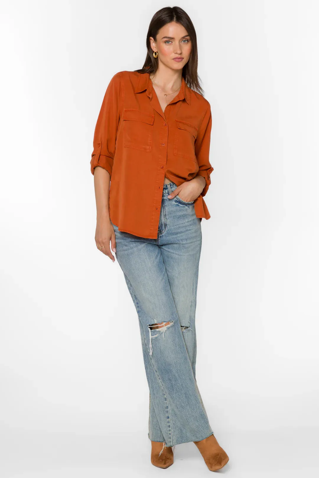 Talma Long Sleeve Shirt (Rust)