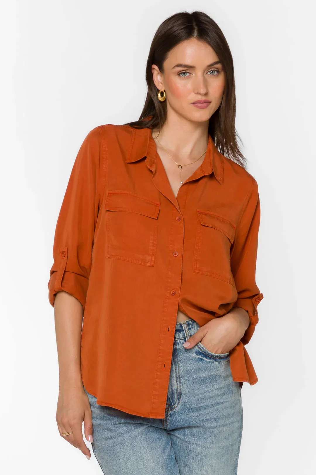 Talma Long Sleeve Shirt (Rust)