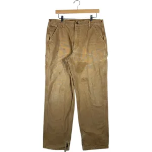 Vintage Carhartt Flannel Lined Carpenter Pants Men's 35x32