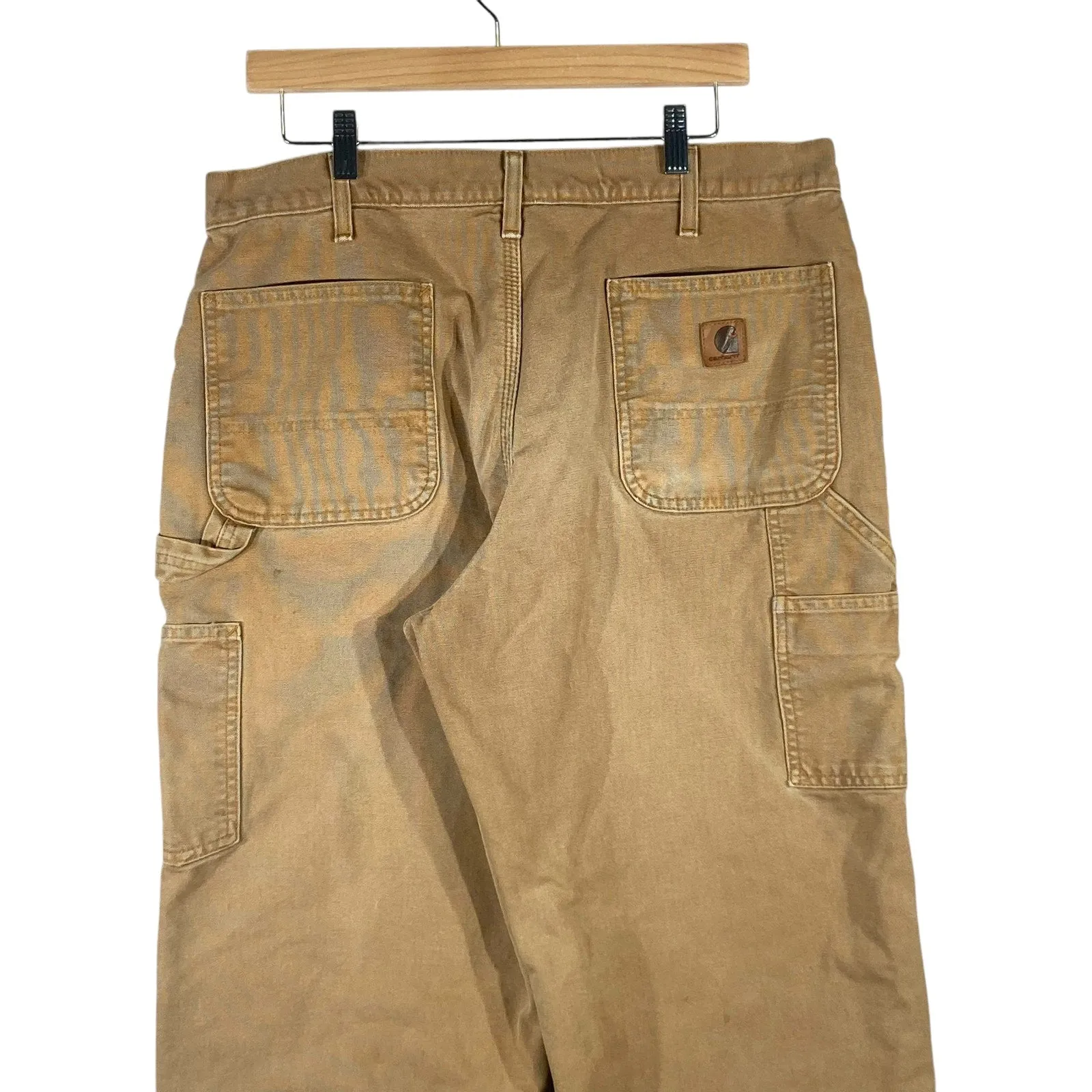 Vintage Carhartt Flannel Lined Carpenter Pants Men's 35x32