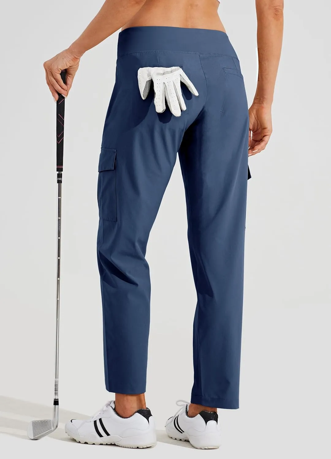 Willit Women's Golf Pants Athletic Quick Dry Pants Lightweight Cargo Travel Pants with Pockets Water Resistant